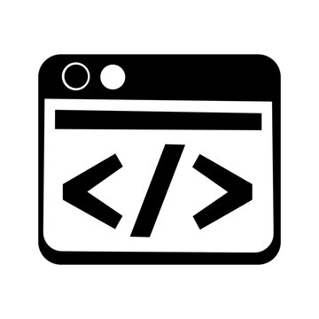 Computer screen displaying code symbols, indicating programming and software development