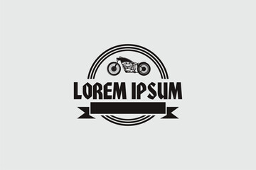 classic motorbike vector image logo badge template