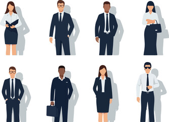 Diverse Business Professionals A Collection of Vector Illustrations 2.
