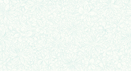 Subtle pale blue floral pattern on a white background, suitable for fabric or wallpaper.