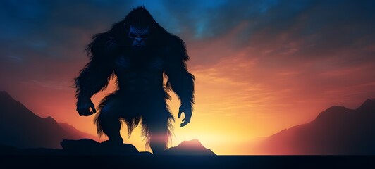 silhouette of Troll ,generative AI