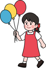 kid holding balloon