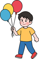 kid holding balloon