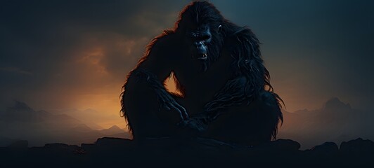 silhouette of Troll ,generative AI