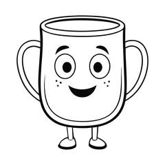 A stylized tea mug coloring page featuring an elegant cup with artistic patterns, steam swirls, and creative designs—perfect for relaxing, cozy, and mindful coloring fun.
