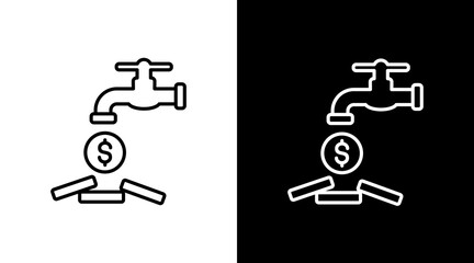 Passive Income  White Icon Set Design