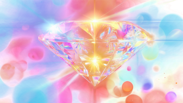 Glowing Crystal Light Rainbow Overlay