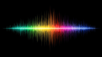 Obraz premium Audio waveform across a silent field conveys sound analysis, music production, and voice recording metrics. 