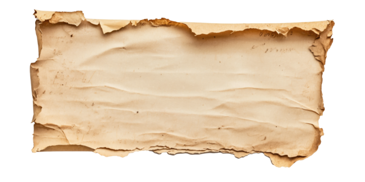 Piece Of Old Vintage Decorative Faded Torn Paper