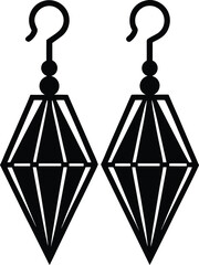 Elegant diamond stud earrings icon with gemstone sparkle