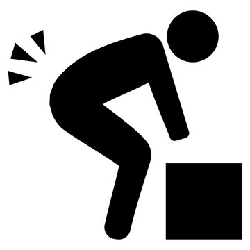Person Lifting Heavy Object Vector Icon