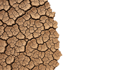A powerful visual representation of extreme drought conditions with parched, broken soil, highlighting environmental challenges
