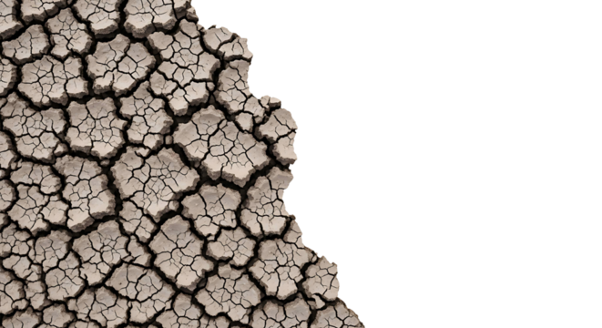 Extreme dry cracked earth texture showing severe drought conditions and environmental impact with ample copy space - Powered by Adobe