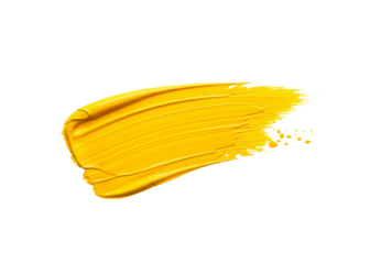 Yellow paint stroke