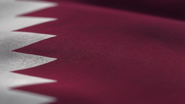 Qatar flag waving proudly, a symbol of national identity and rich heritage, perfect for travel, news, and cultural storytelling with subtle movement