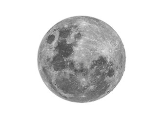 Full moon, close up view