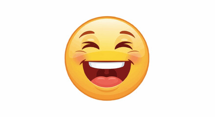 Laughing Face Emoji with Closed Eyes and Wide Open Mouth.