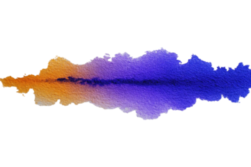 Smudged Line with Blended Dual Colors Fading Out Isolated