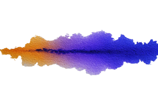 Smudged Line with Blended Dual Colors Fading Out Isolated