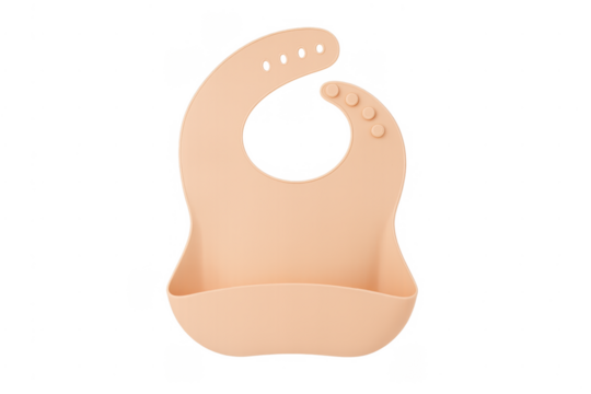 Silicone baby feeding bib with crumb catcher