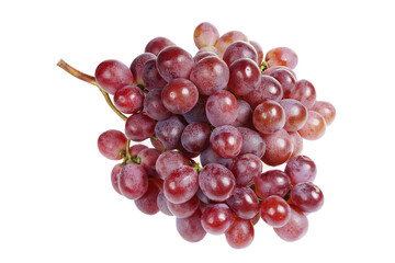 Grapes are very fresh on a white background.