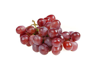 Grapes are very fresh on a white background.