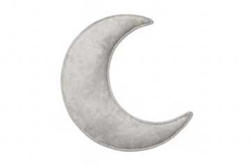 Grey plush crescent moon children nursery decoration