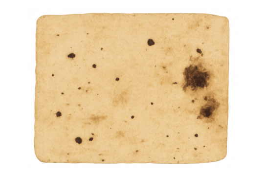 Vintage paper background with grunge texture and distressed aged surface on a transparent background