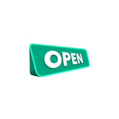3D Rendering of Open Sign