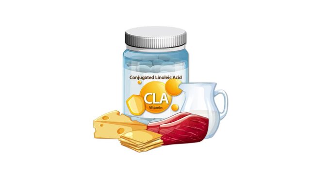 Vitamin Supplement Bottle Surrounded by Dairy and Meat Animation Sequence