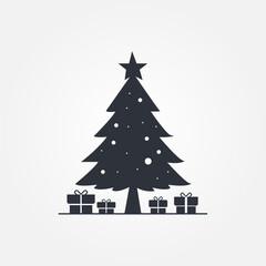 Christmas tree icon symbol illustration vector eps10 logo template design pattern seamless bright minimal design flat design realistic style simple design modern design