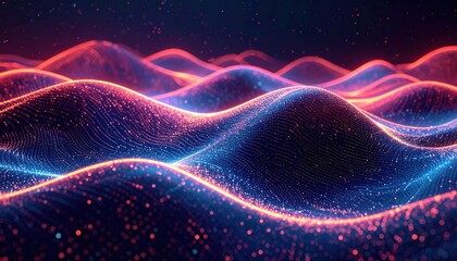 Fototapeta premium Abstract wave pattern digital design