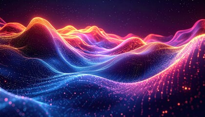 Obraz premium Abstract colorful digital landscape