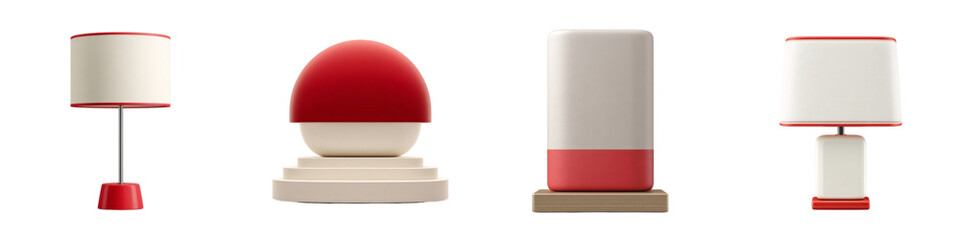 Elegant modern table lamps and decorative lighting elements showcasing contemporary design and functional illumination for stylish interiors and commercial spaces
