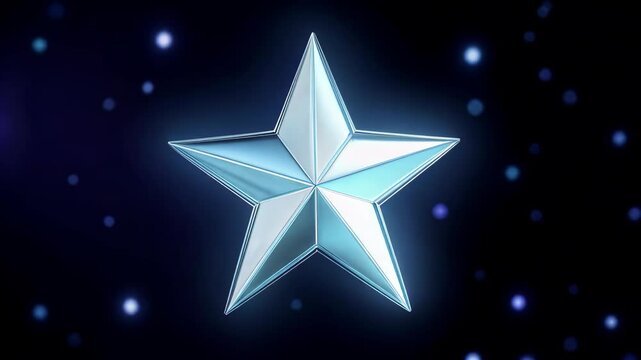 Solid pentagram luminous particle background material