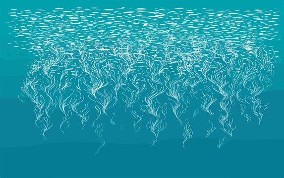 Uma ilustra&ccedil;&atilde;o vetorial abstrata de formas fluidas brancas, como bolhas ou fuma&ccedil;a, em um fundo azul profundo, transmitindo uma sensa&ccedil;&atilde;o de movimento e leveza.
