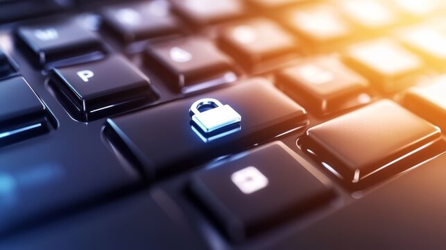 Close up view of a black computer keyboard showcasing detailed keys and typing interface for digital work and technology.