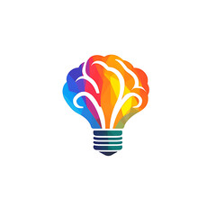 Color Burst – Vibrant Abstract Lightbulb Vector Illustration