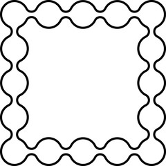 Hollow circles arranged along the edges of a small square forming an outlined border.