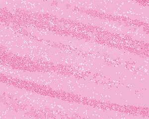 Abstrakte Vektor-Textur mit glitzernden rosa Streifen und winzigen Partikeln auf hellem Hintergrund