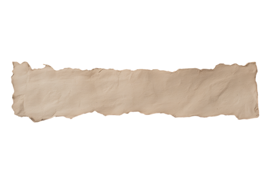 Piece of yellow torn edges paper ripped isolated on transparency background. Yellow ripped paper torn edges strips isolated