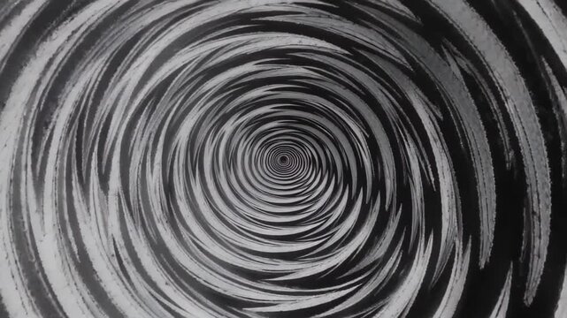 Black and white spiral abstract pattern material