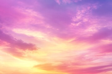 Obraz premium Colorful Sky with Fiery Sunset, Pink Clouds, and Purple Hues during Twilight Hour