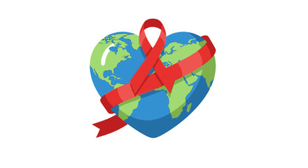 World AIDS Day A Global Heart of Support and Awareness for the Fight Against AIDS, Embracing the World