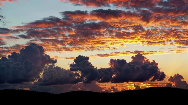 Sunset sky cloud landscape