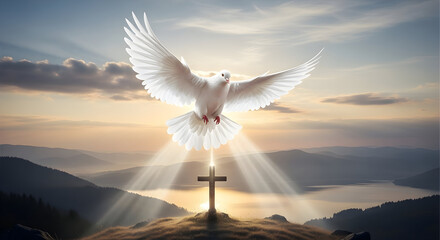 Peaceful Dove Symbolizing Faith and Hope in Christianity 30126478 1