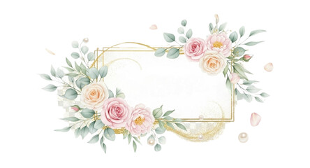 frame with flowers