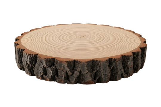 Cross section of a tree trunk with growth rings