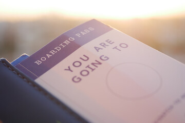 Boarding pass revealing an exciting travel destination