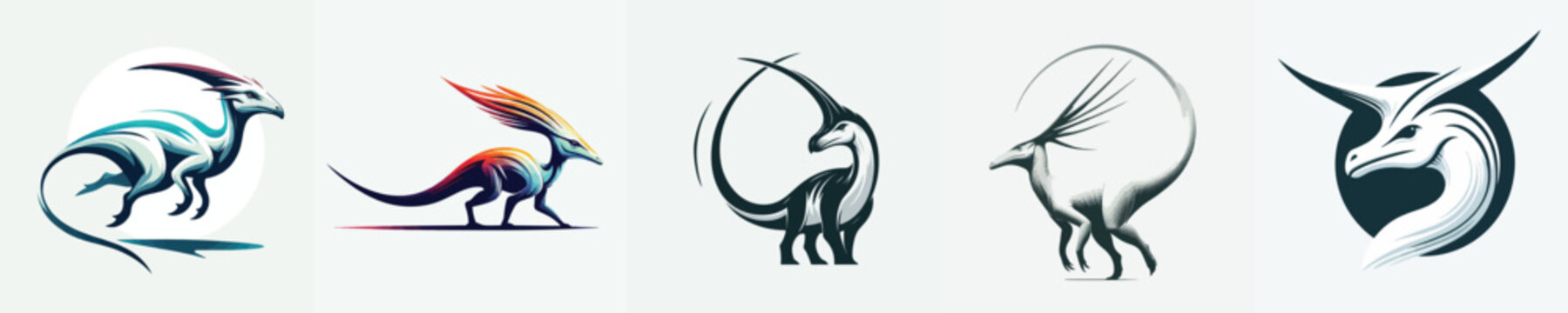 white background parasaurolophus vector image